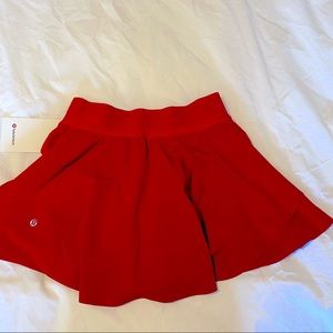 NWT lululemon court rival high rise skirt red 4